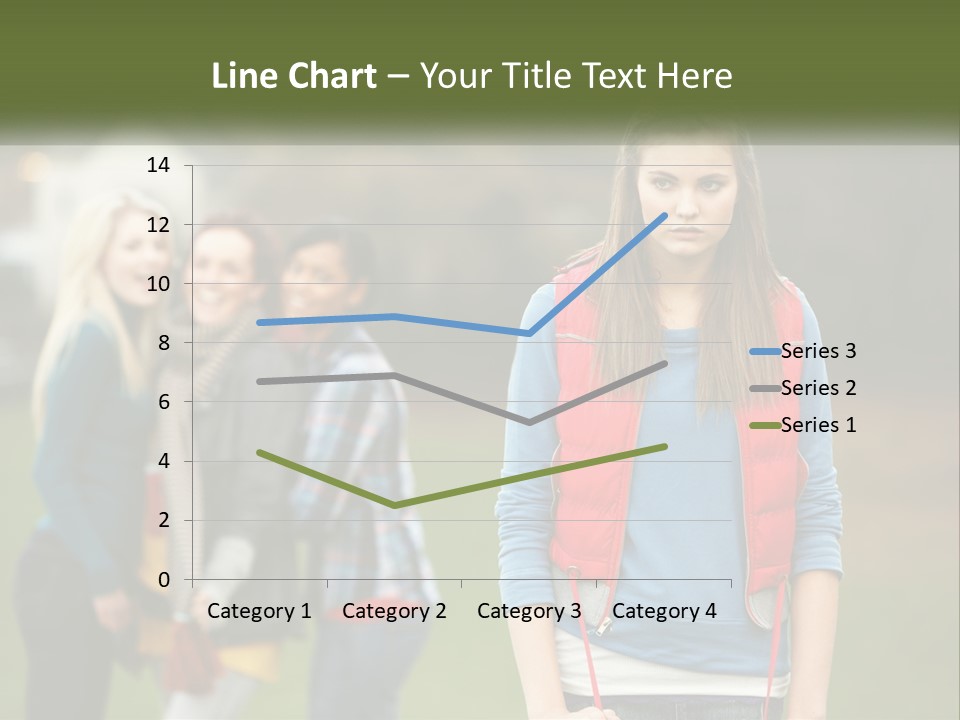 A Group Of Young Women Standing Next To Each Other PowerPoint Template