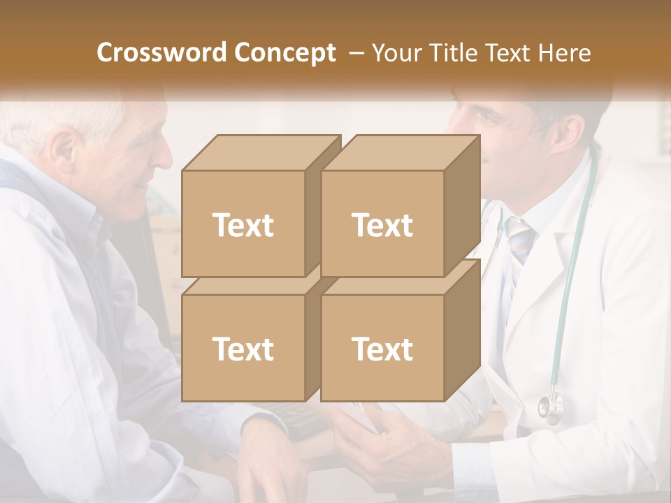 A Doctor Talking To A Patient In His Office PowerPoint Template