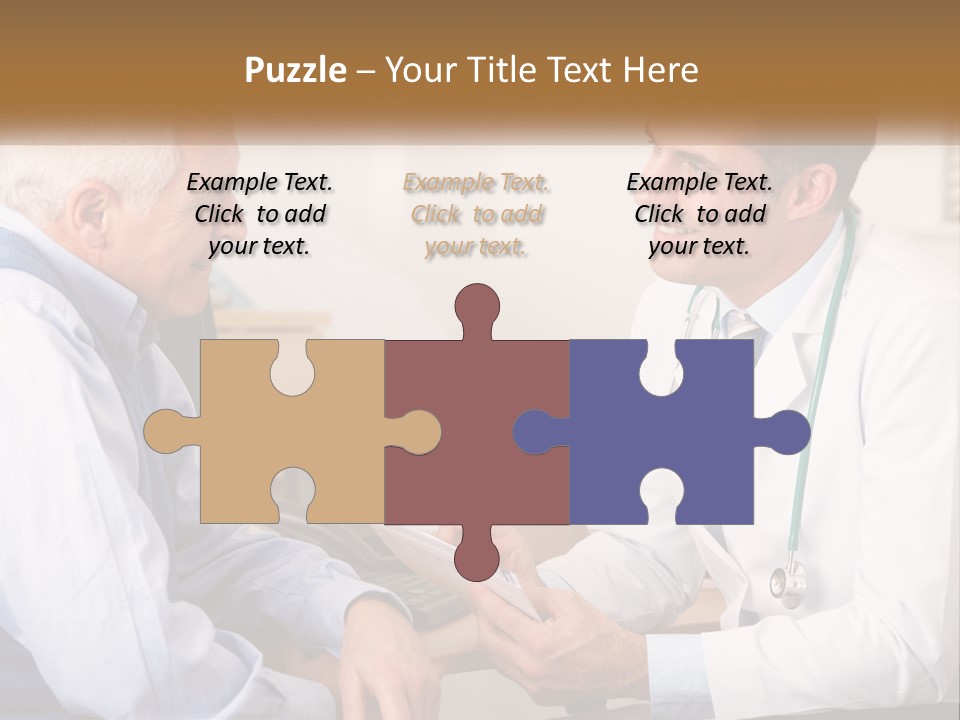 A Doctor Talking To A Patient In His Office PowerPoint Template