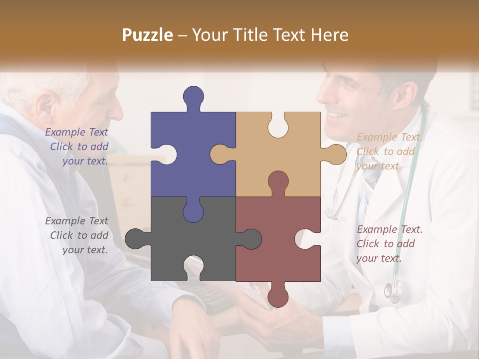 A Doctor Talking To A Patient In His Office PowerPoint Template