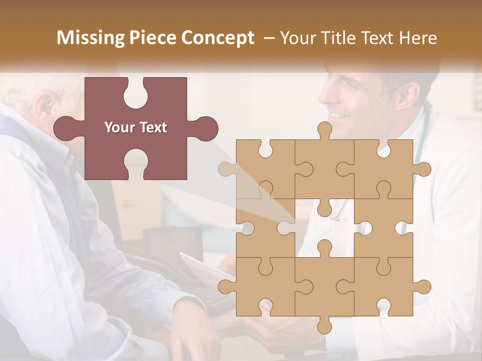 A Doctor Talking To A Patient In His Office PowerPoint Template