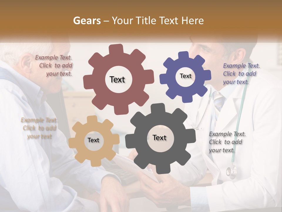 A Doctor Talking To A Patient In His Office PowerPoint Template