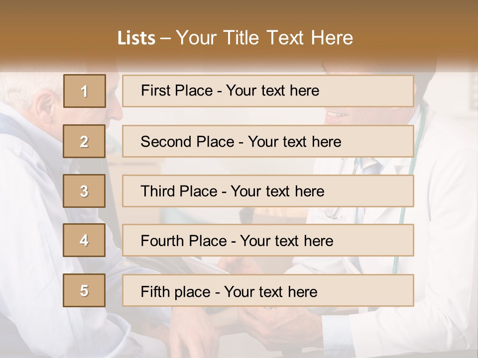 A Doctor Talking To A Patient In His Office PowerPoint Template