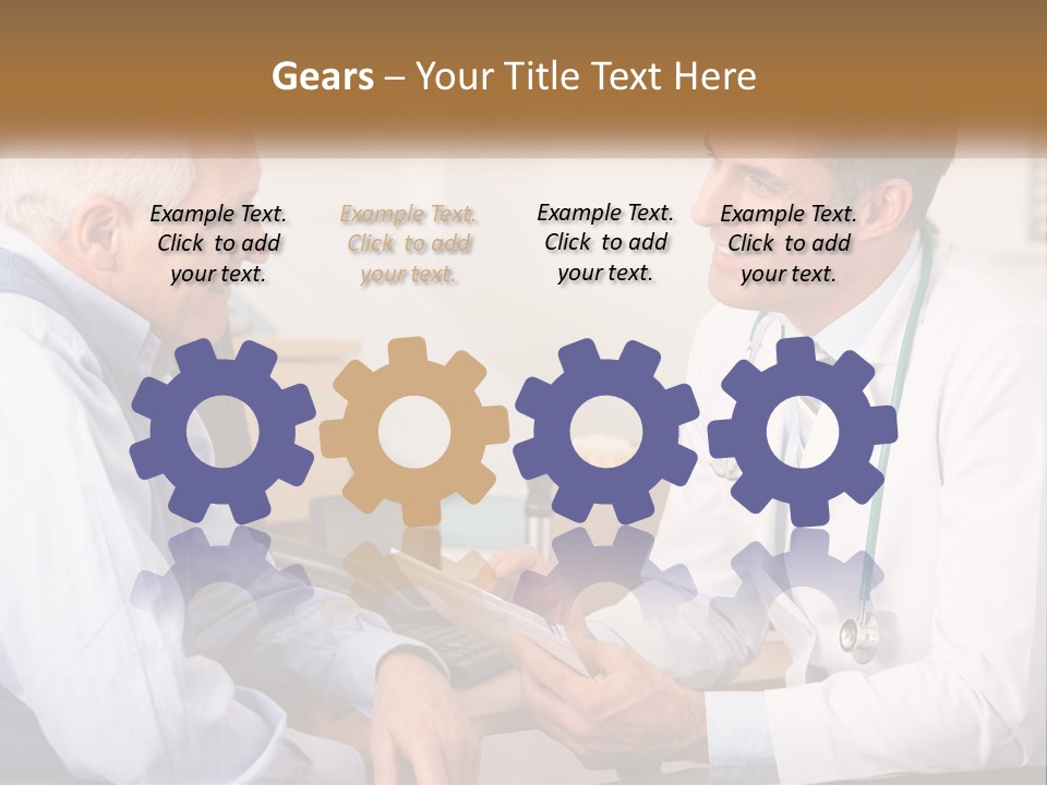 A Doctor Talking To A Patient In His Office PowerPoint Template