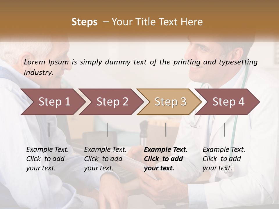 A Doctor Talking To A Patient In His Office PowerPoint Template