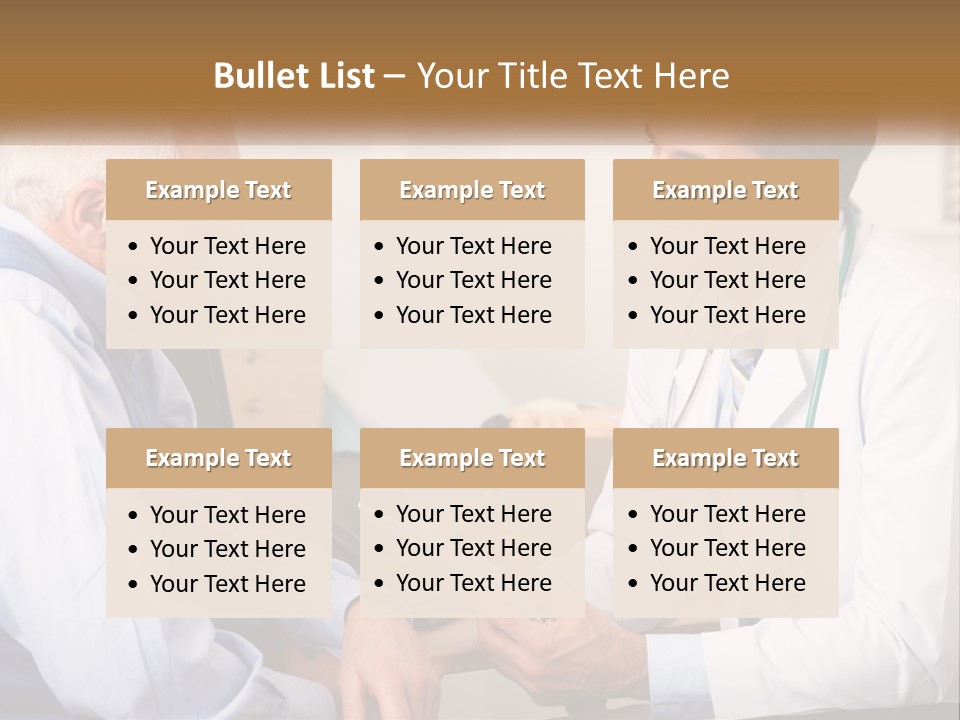 A Doctor Talking To A Patient In His Office PowerPoint Template