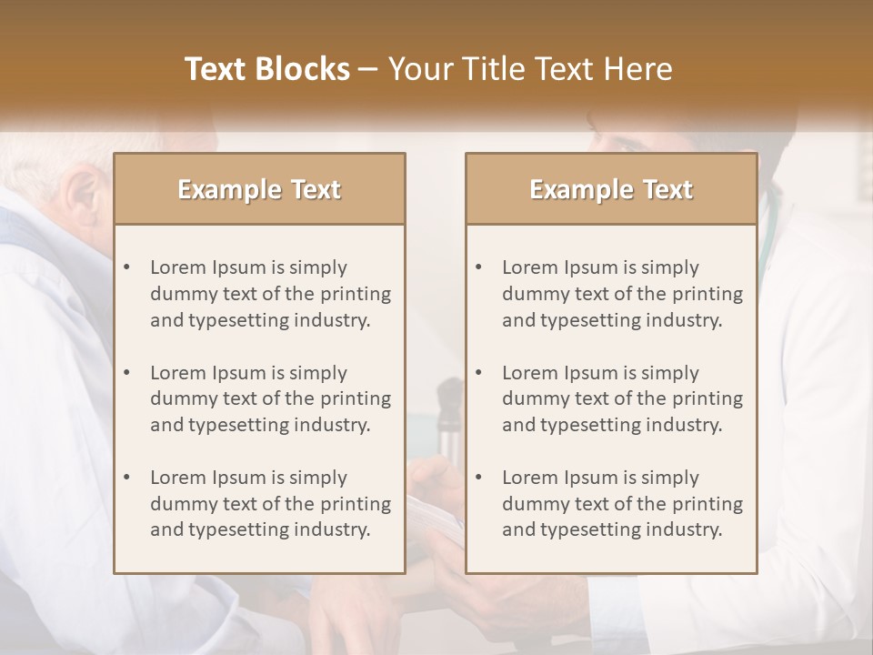 A Doctor Talking To A Patient In His Office PowerPoint Template