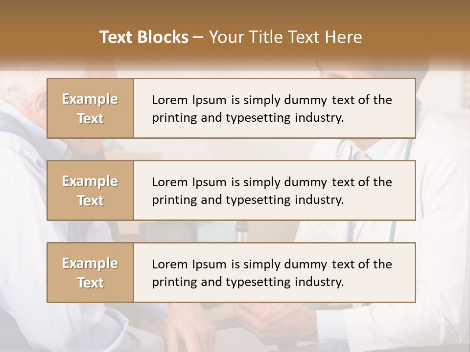 A Doctor Talking To A Patient In His Office PowerPoint Template