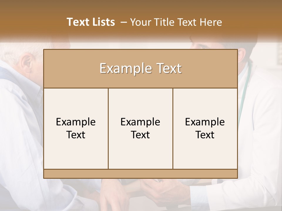 A Doctor Talking To A Patient In His Office PowerPoint Template