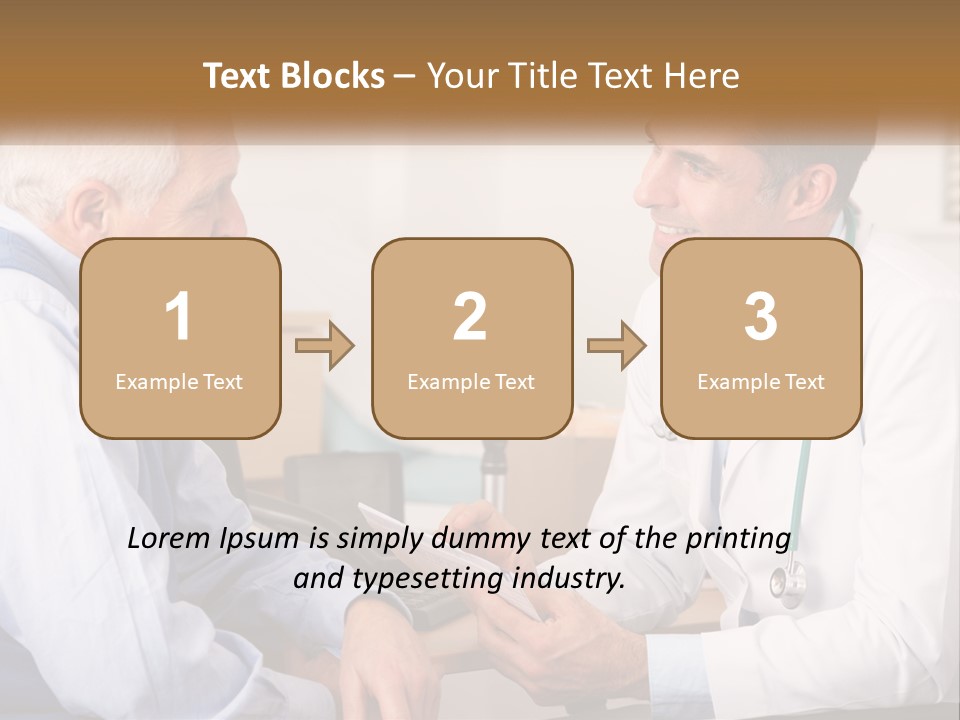 A Doctor Talking To A Patient In His Office PowerPoint Template