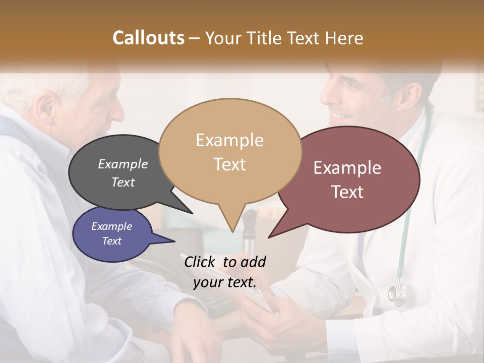 A Doctor Talking To A Patient In His Office PowerPoint Template