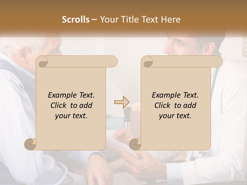 A Doctor Talking To A Patient In His Office PowerPoint Template