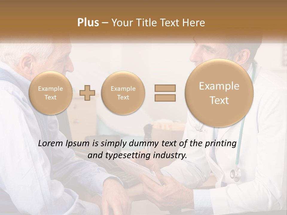 A Doctor Talking To A Patient In His Office PowerPoint Template