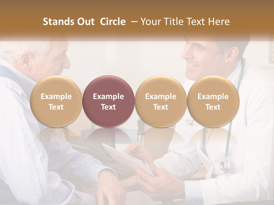 A Doctor Talking To A Patient In His Office PowerPoint Template