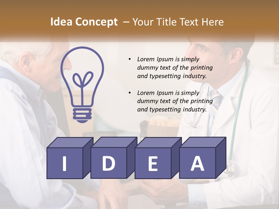 A Doctor Talking To A Patient In His Office PowerPoint Template