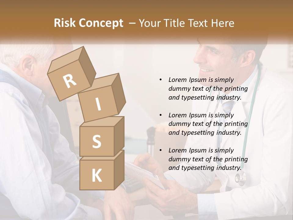 A Doctor Talking To A Patient In His Office PowerPoint Template