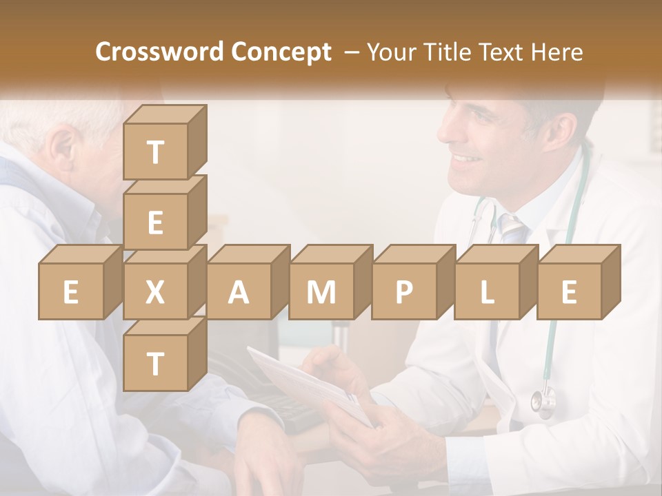 A Doctor Talking To A Patient In His Office PowerPoint Template