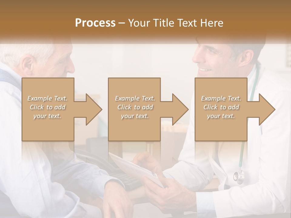 A Doctor Talking To A Patient In His Office PowerPoint Template