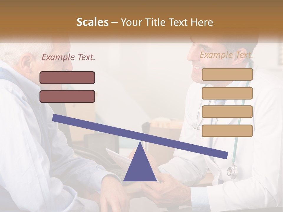 A Doctor Talking To A Patient In His Office PowerPoint Template