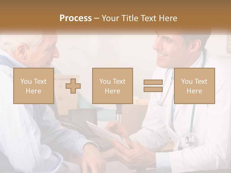 A Doctor Talking To A Patient In His Office PowerPoint Template