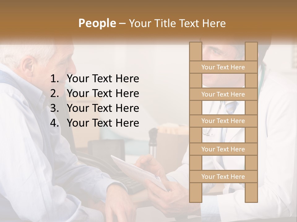 A Doctor Talking To A Patient In His Office PowerPoint Template