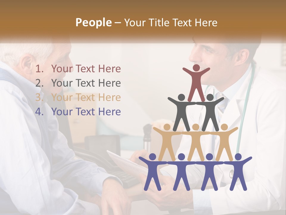 A Doctor Talking To A Patient In His Office PowerPoint Template