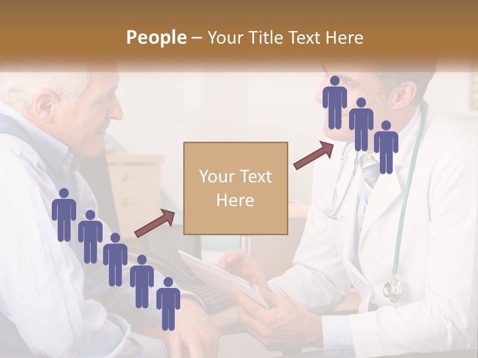 A Doctor Talking To A Patient In His Office PowerPoint Template