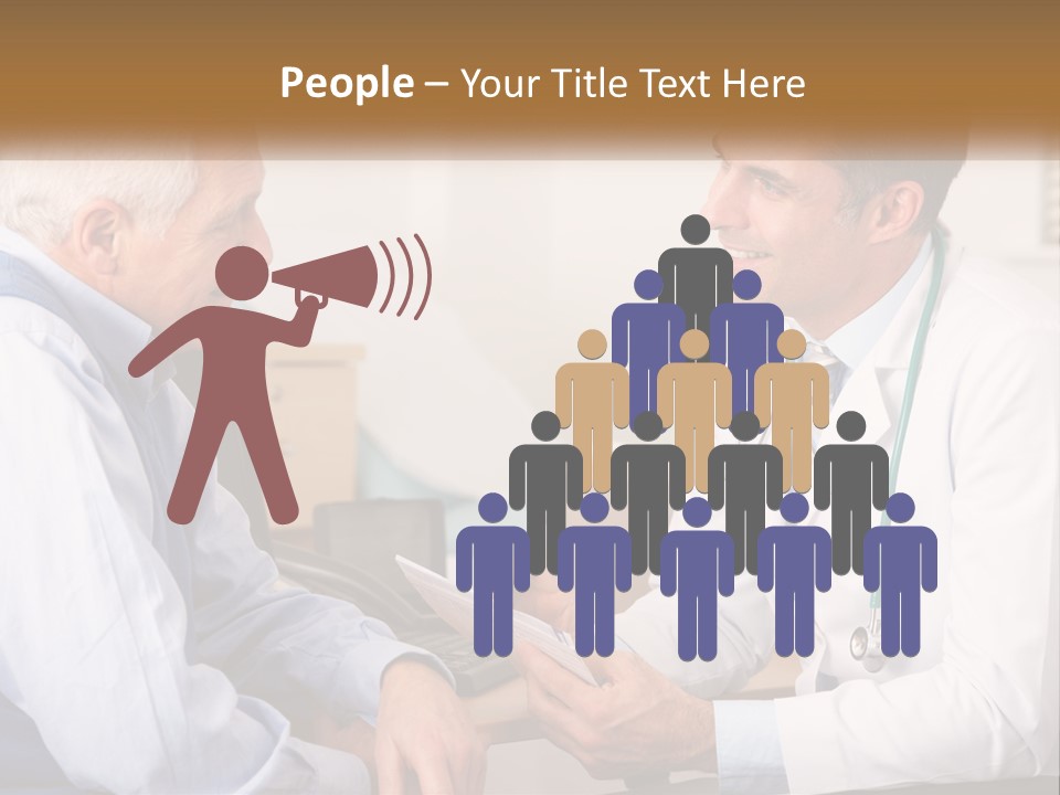 A Doctor Talking To A Patient In His Office PowerPoint Template