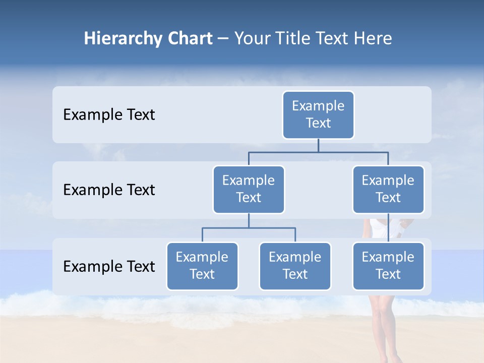 A Woman In A White Bikini On The Beach PowerPoint Template