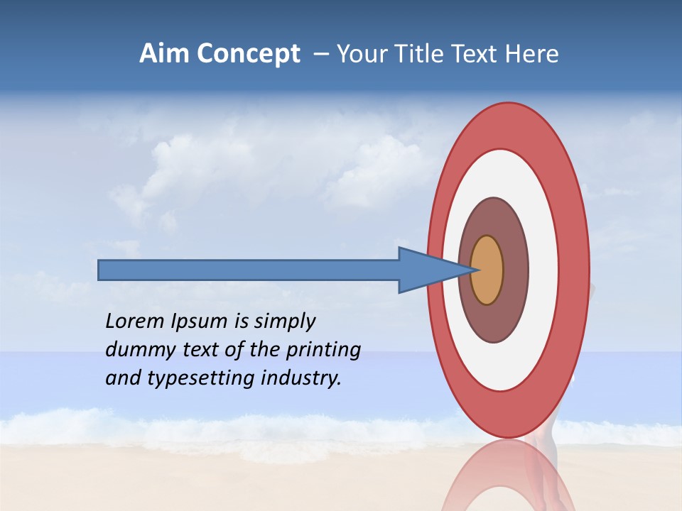 A Woman In A White Bikini On The Beach PowerPoint Template