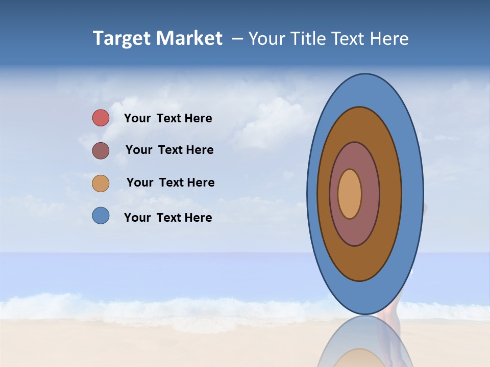 A Woman In A White Bikini On The Beach PowerPoint Template