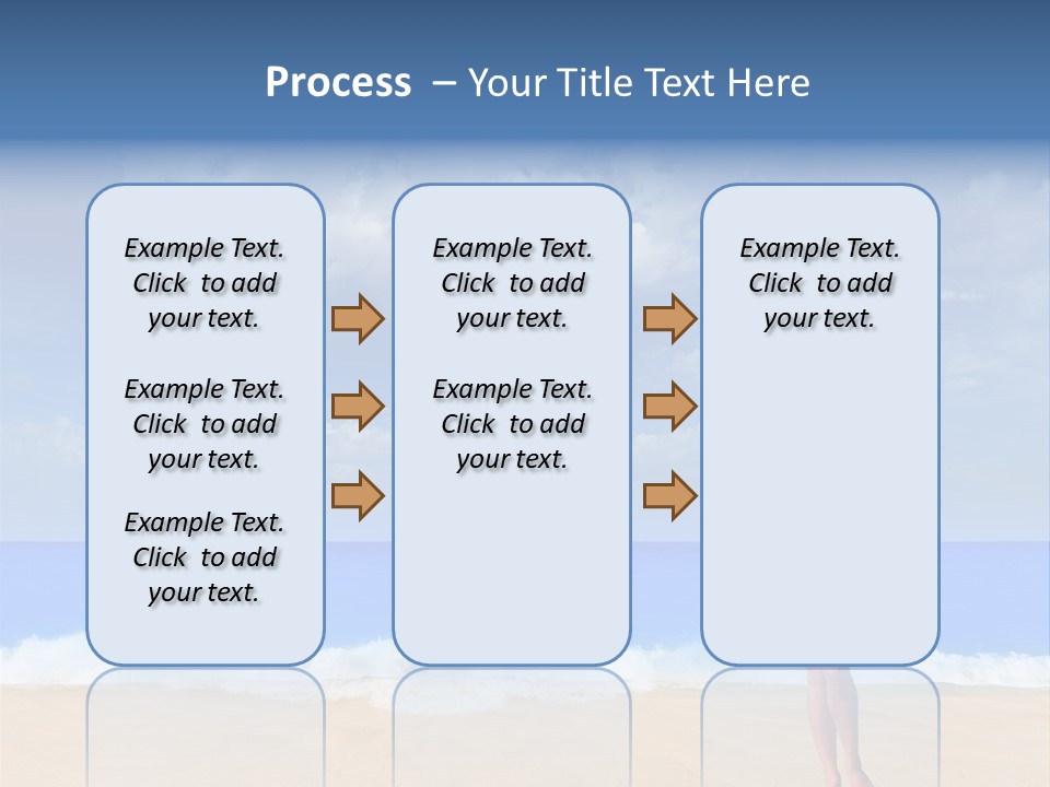 A Woman In A White Bikini On The Beach PowerPoint Template