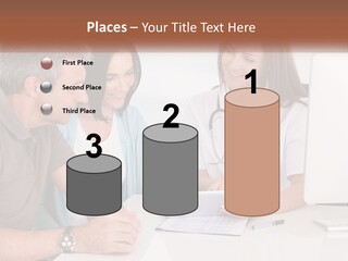 A Group Of Doctors Looking At A Computer Screen PowerPoint Template