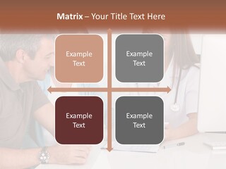 A Group Of Doctors Looking At A Computer Screen PowerPoint Template