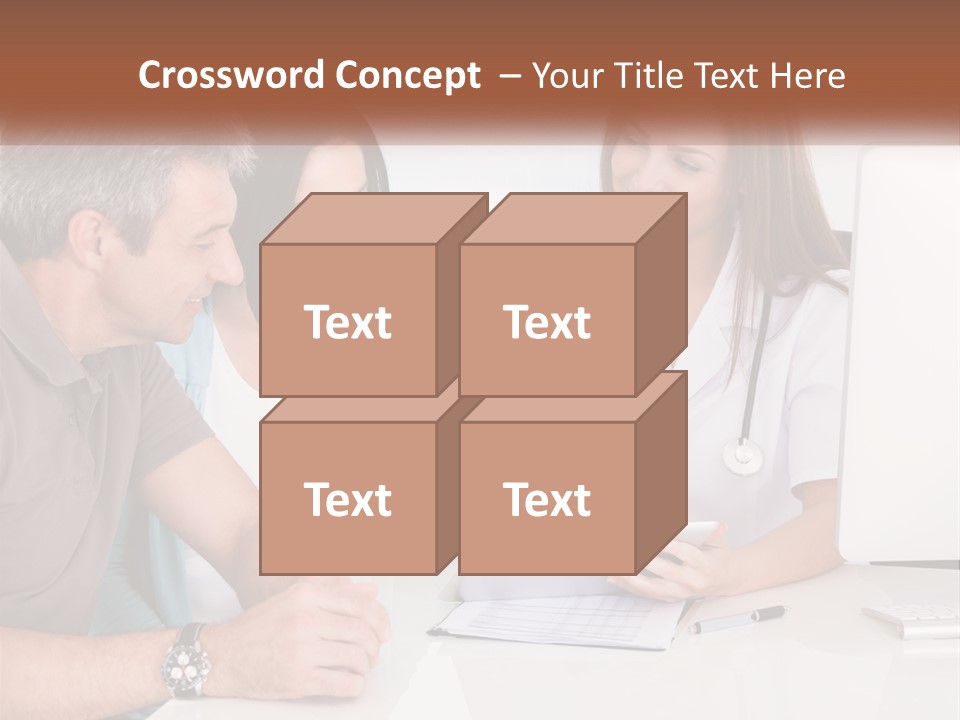 A Group Of Doctors Looking At A Computer Screen PowerPoint Template
