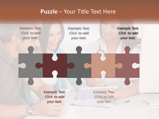 A Group Of Doctors Looking At A Computer Screen PowerPoint Template