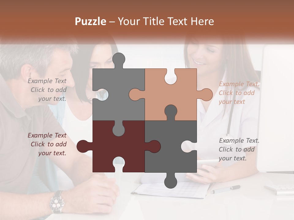 A Group Of Doctors Looking At A Computer Screen PowerPoint Template