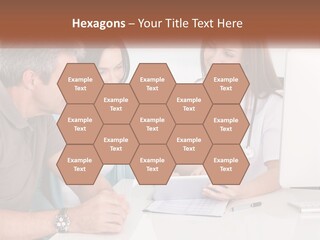 A Group Of Doctors Looking At A Computer Screen PowerPoint Template