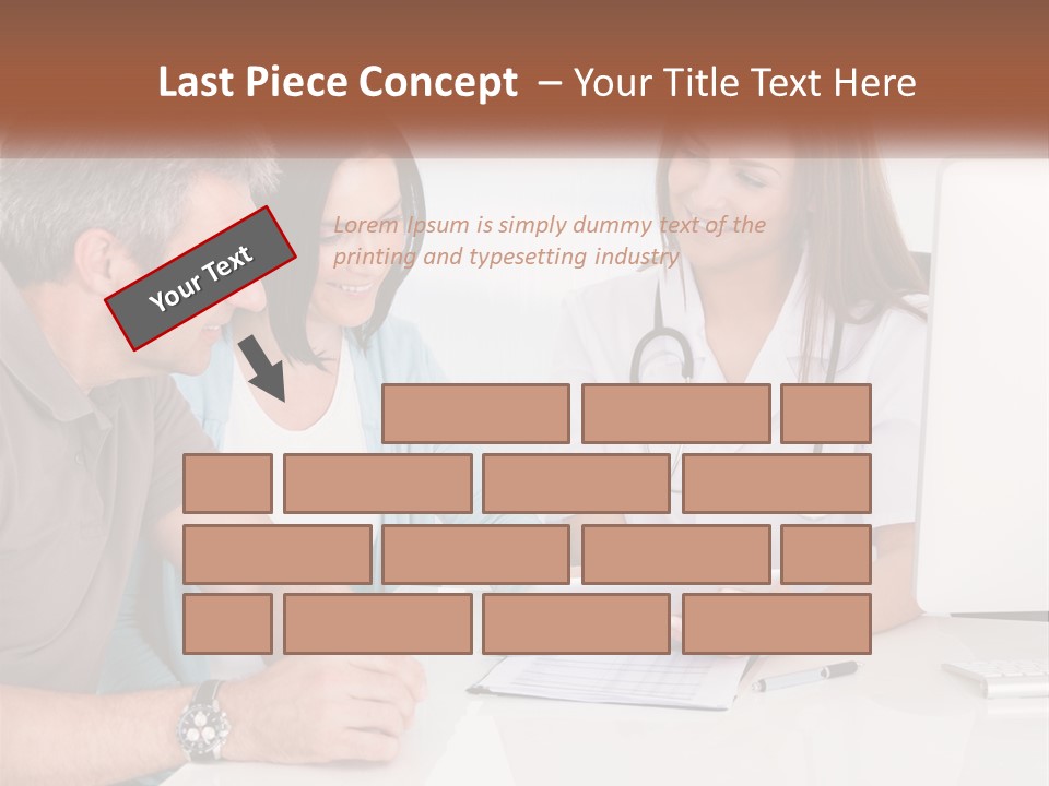 A Group Of Doctors Looking At A Computer Screen PowerPoint Template