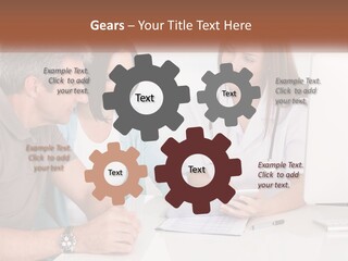 A Group Of Doctors Looking At A Computer Screen PowerPoint Template