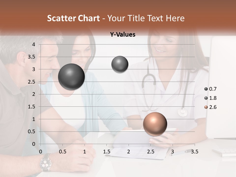 A Group Of Doctors Looking At A Computer Screen PowerPoint Template