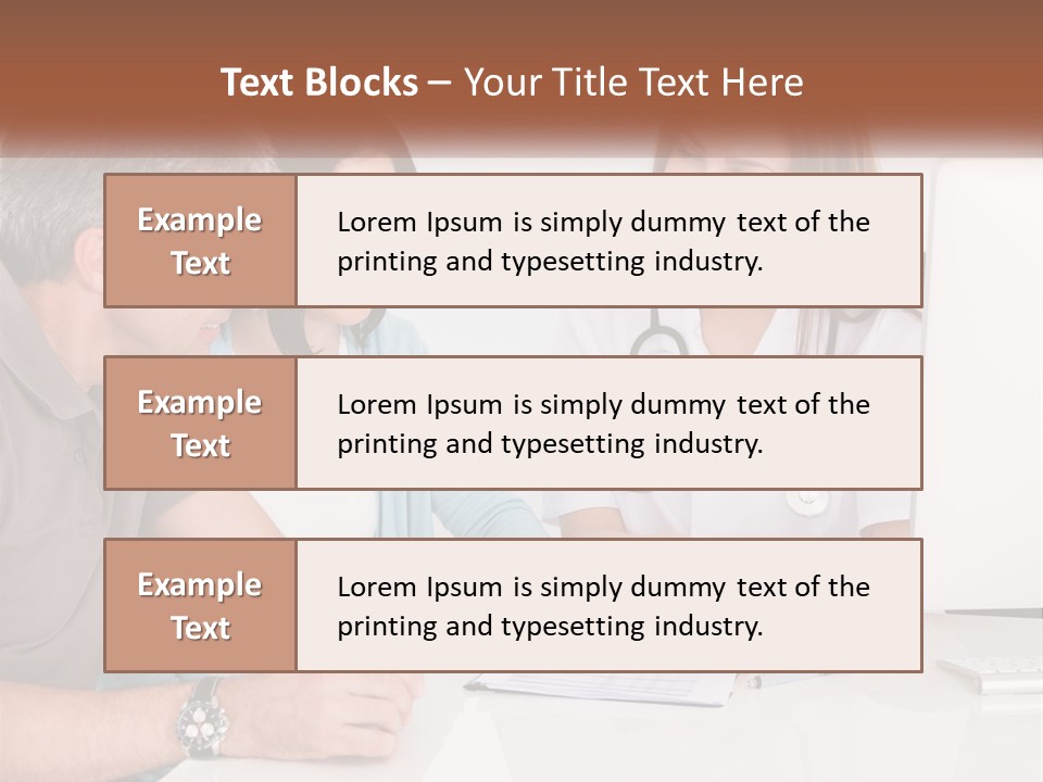 A Group Of Doctors Looking At A Computer Screen PowerPoint Template