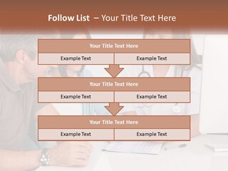 A Group Of Doctors Looking At A Computer Screen PowerPoint Template