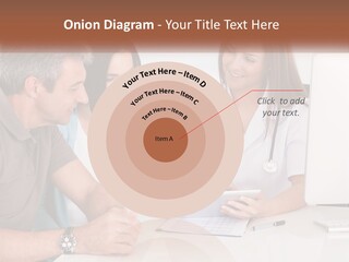 A Group Of Doctors Looking At A Computer Screen PowerPoint Template