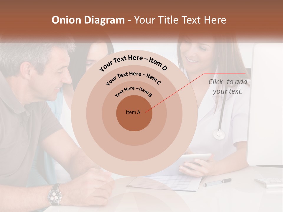 A Group Of Doctors Looking At A Computer Screen PowerPoint Template