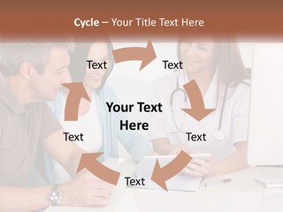 A Group Of Doctors Looking At A Computer Screen PowerPoint Template