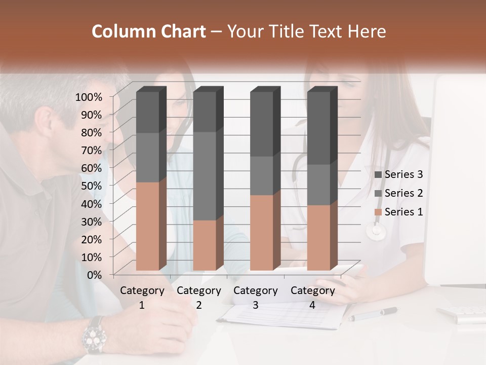 A Group Of Doctors Looking At A Computer Screen PowerPoint Template