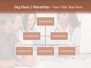 A Group Of Doctors Looking At A Computer Screen PowerPoint Template