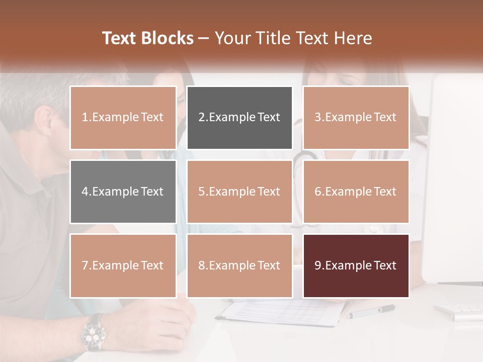 A Group Of Doctors Looking At A Computer Screen PowerPoint Template