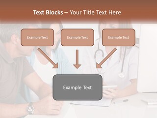 A Group Of Doctors Looking At A Computer Screen PowerPoint Template